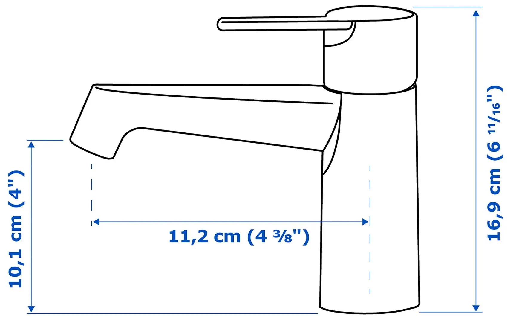 Набор тумбы с раковиной Ikea Godmorgon/Braviken 2 ящика/смеситель Brogrund 61x49x68 (Под Коричневый Мореный Ясень) - 6