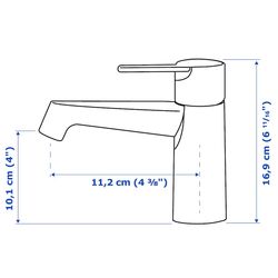 Набор тумбы с раковиной Ikea Godmorgon/Braviken 2 ящика/смеситель Brogrund 80x48x68 (Белый) Thumb