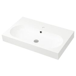 Набор тумбы с раковиной Ikea Godmorgon/Braviken 2 ящика/смеситель Brogrund 80x48x68 (Белый) Thumb