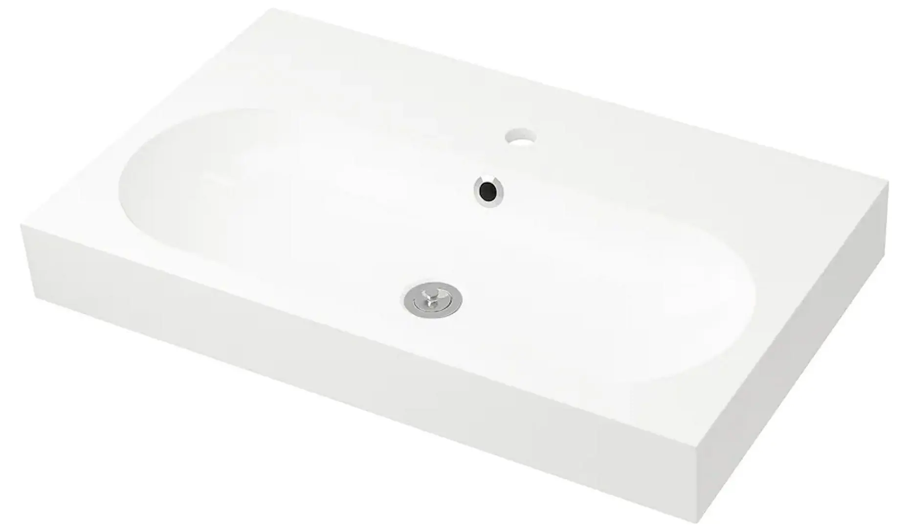 Набор тумбы с раковиной Ikea Godmorgon/Braviken 2 ящика/смеситель Brogrund 80x48x68 (Белый) - 3