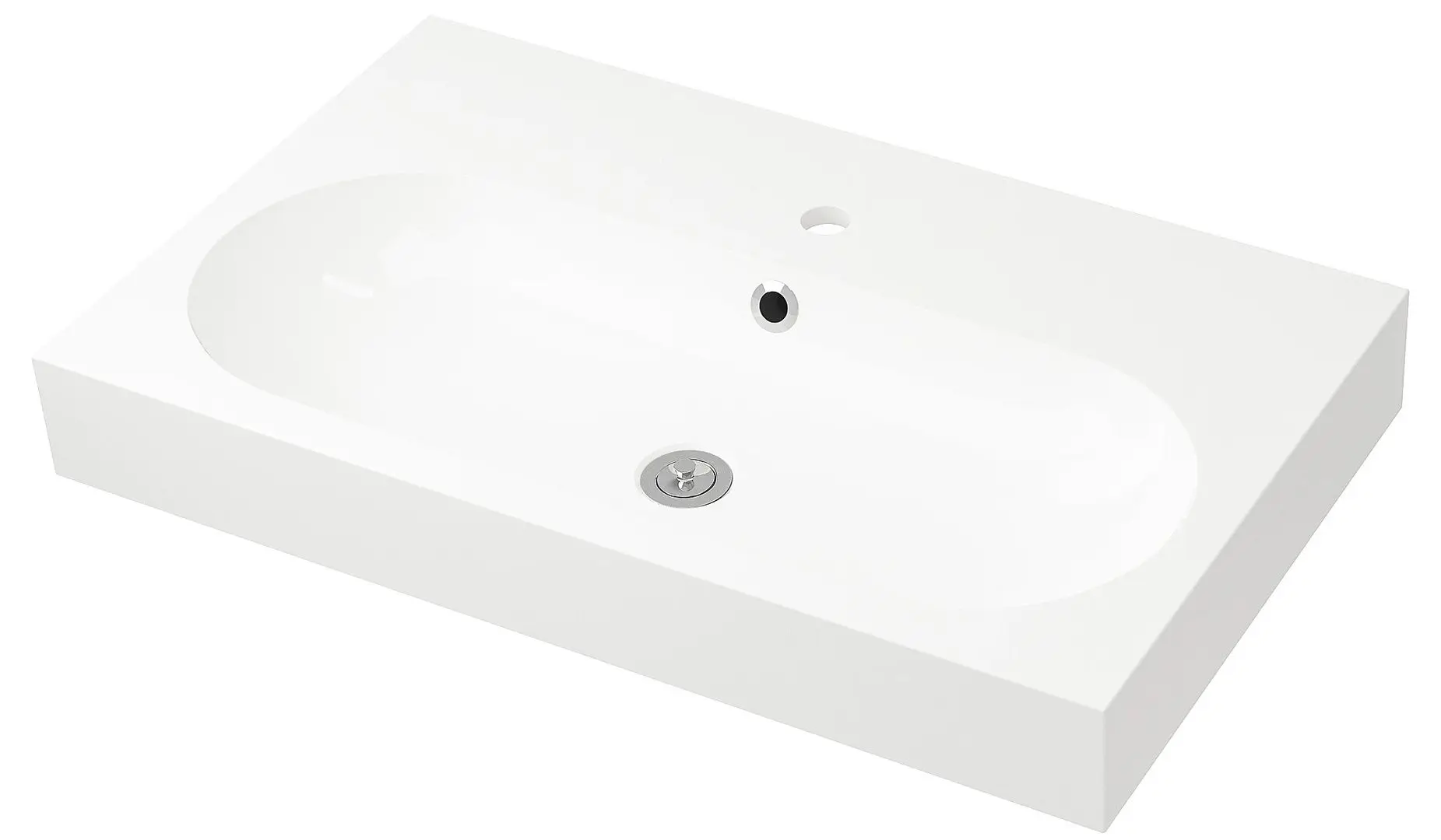 Набор тумбы с раковиной Ikea Godmorgon/Braviken 2 ящика/смеситель Brogrund 80x48x68 (Глянцевый Белый) - 2