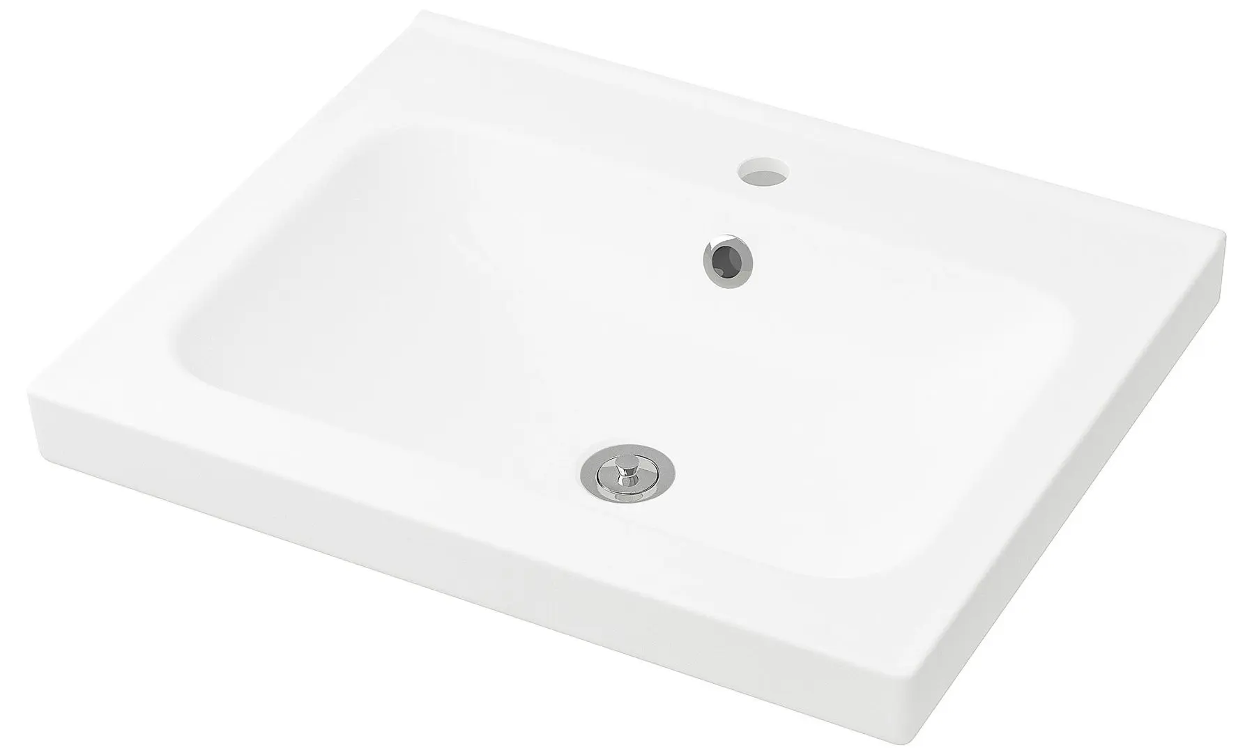 Набор тумбы с раковиной Ikea Godmorgon/Odensvik 2 ящика/смеситель Dalskar 63x49x64 (Глянцевый Белый) - 2