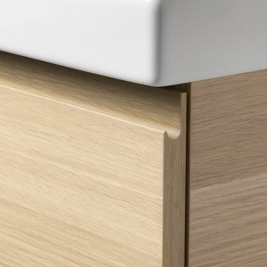 Набор тумбы с раковиной Ikea Godmorgon/Odensvik 2 ящика/смеситель Dalskar 63x49x64 (Под Беленый Дуб) - 5