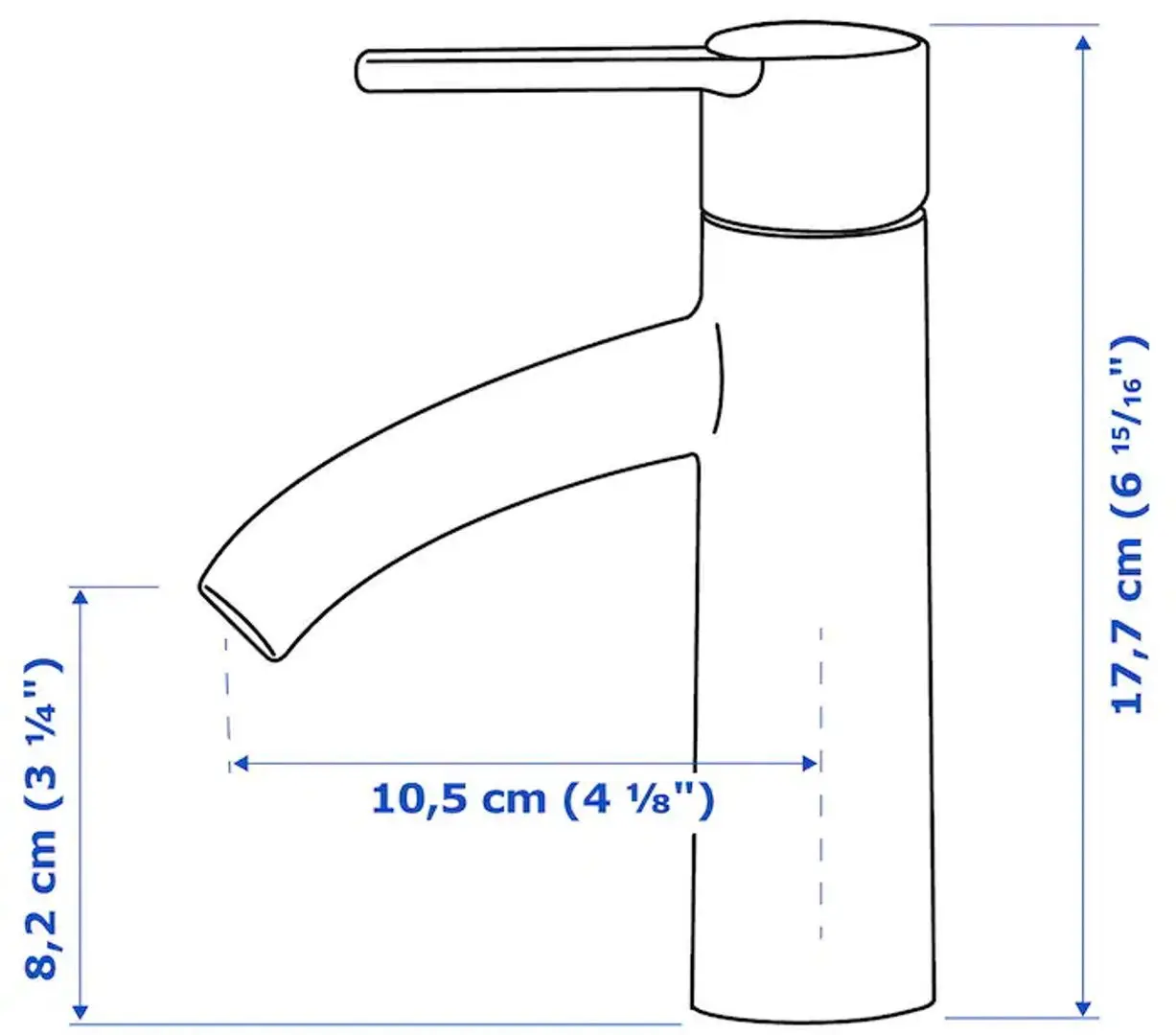 Набор тумбы с раковиной Ikea Godmorgon/Odensvik 2 ящика/смеситель Dalskar 63x49x64 (Под Беленый Дуб) - 8