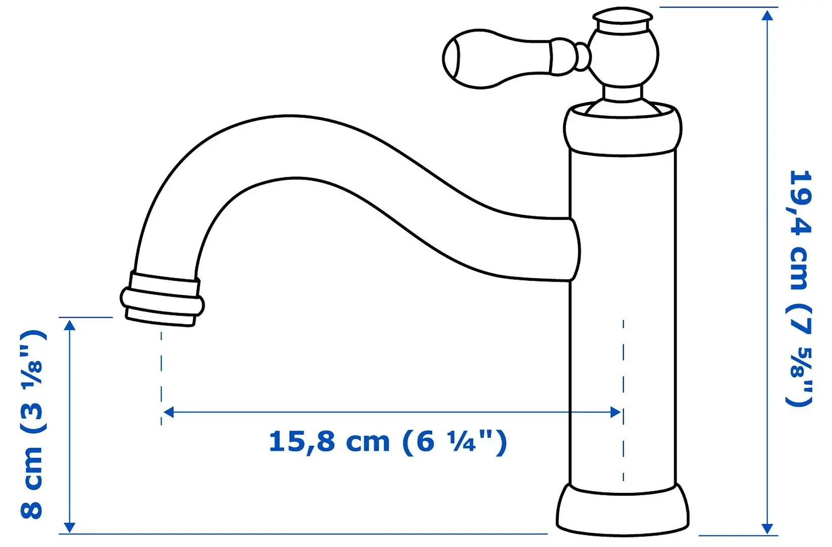 Набор тумбы с раковиной Ikea Godmorgon/Odensvik 2 ящика/смеситель Hamnskar 103x49x64 (Кашён Серый) - 6