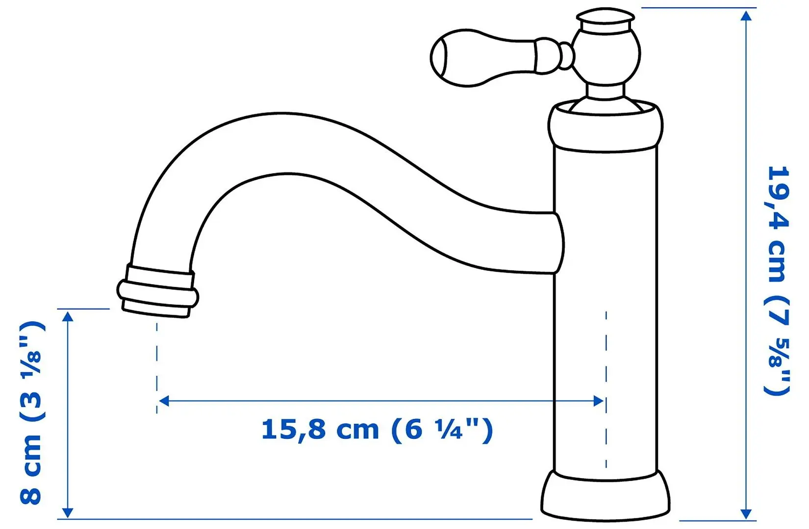 Набор тумбы с раковиной Ikea Godmorgon/Odensvik 2 ящика/смеситель Hamnskar 63x49x64 (Кашён Белый) - 6
