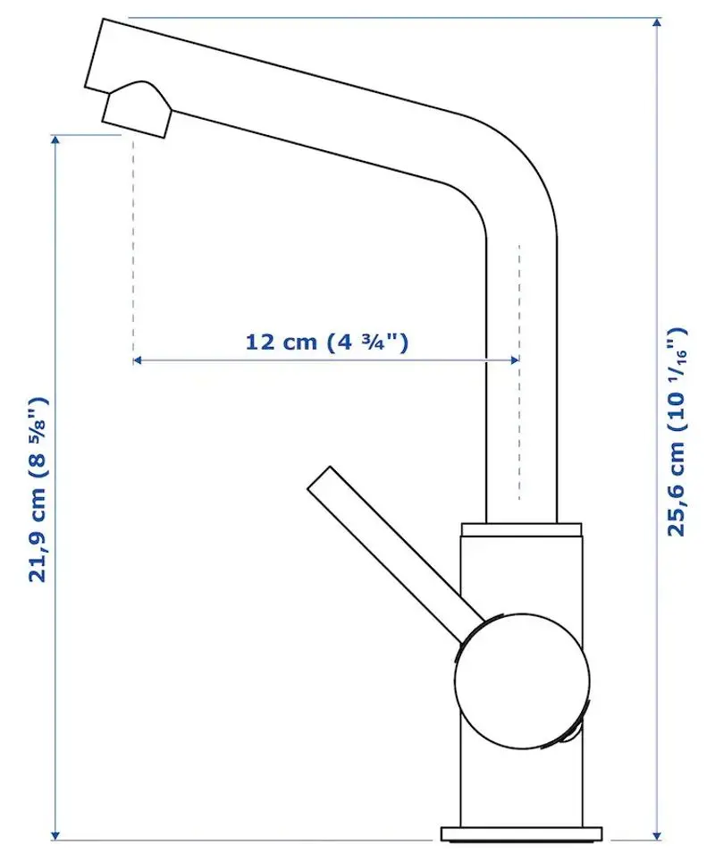 Набор тумбы с раковиной Ikea Godmorgon/Odensvik 2 ящика/смеситель Lundskar 103x49x64 ( Глянцевый Белый) - 7