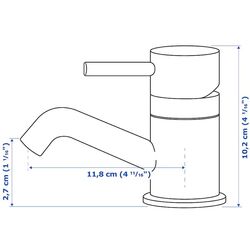 Набор тумбы с раковиной Ikea Godmorgon/Odensvik 2 ящика/смеситель Pilkan 43x49x64 (Белый) Thumb