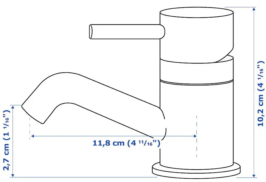 Набор тумбы с раковиной Ikea Godmorgon/Odensvik 2 ящика/смеситель Pilkan 43x49x64 (Белый) - 5