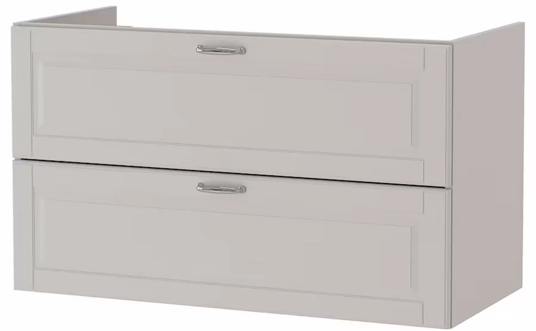 Набор тумбы с раковиной Ikea Godmorgon/Rattviken 2 ящика/смеситель Hamnskar 102x49x68 (Кашен Серый) - 2