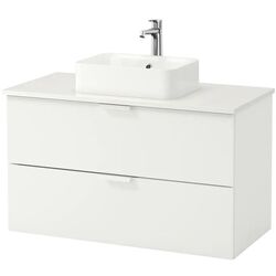 Набор тумбы с раковиной Ikea Godmorgon/Tolken/Horvik раковина 45x45/смеситель 102x49x72 (Белый)