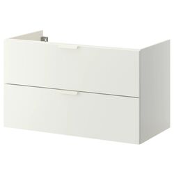 Набор тумбы с раковиной Ikea Godmorgon/Tolken/Horvik раковина 45x45/смеситель 102x49x72 (Белый/Антрацит) Thumb