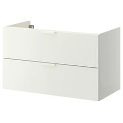 Набор тумбы с раковиной Ikea Godmorgon/Tolken/Horvik раковина 45x45/смеситель 102x49x72 (Белый/Бамбук) Thumb