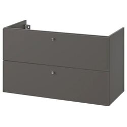 Набор тумбы с раковиной Ikea Godmorgon/Tolken/Horvik раковина 45x45/смеситель 102x49x72 (Гиллбурен Темно-серый/Под Мрамор) Thumb