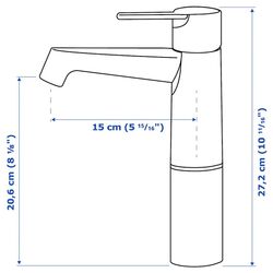 Набор тумбы с раковиной Ikea Godmorgon/Tolken/Horvik раковина 45x45/смеситель 102x49x72 (Гиллбурен Темно-серый/Под Мрамор) Thumb