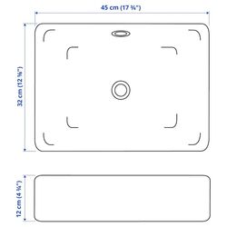 Набор тумбы с раковиной Ikea Godmorgon/Tolken/Horvik раковина 45x45/смеситель 102x49x72 (Гиллбурен Темно-серый/Под Мрамор) Thumb