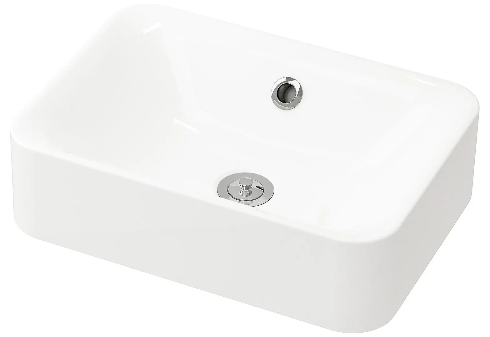 Набор тумбы с раковиной Ikea Godmorgon/Tolken/Horvik раковина 45x45/смеситель 102x49x72 (Глянцевый Белый/Бамбук) - 3