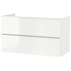 Набор тумбы с раковиной Ikea Godmorgon/Tolken/Horvik раковина 45x45/смеситель 102x49x72 (Глянцевый Белый/Мрамор) Thumb