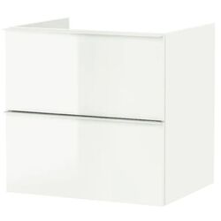 Набор тумбы с раковиной Ikea Godmorgon/Tolken/Horvik раковина 45x45/смеситель 62x49x72 (Белый Глянцевый/Под Мрамор) Thumb