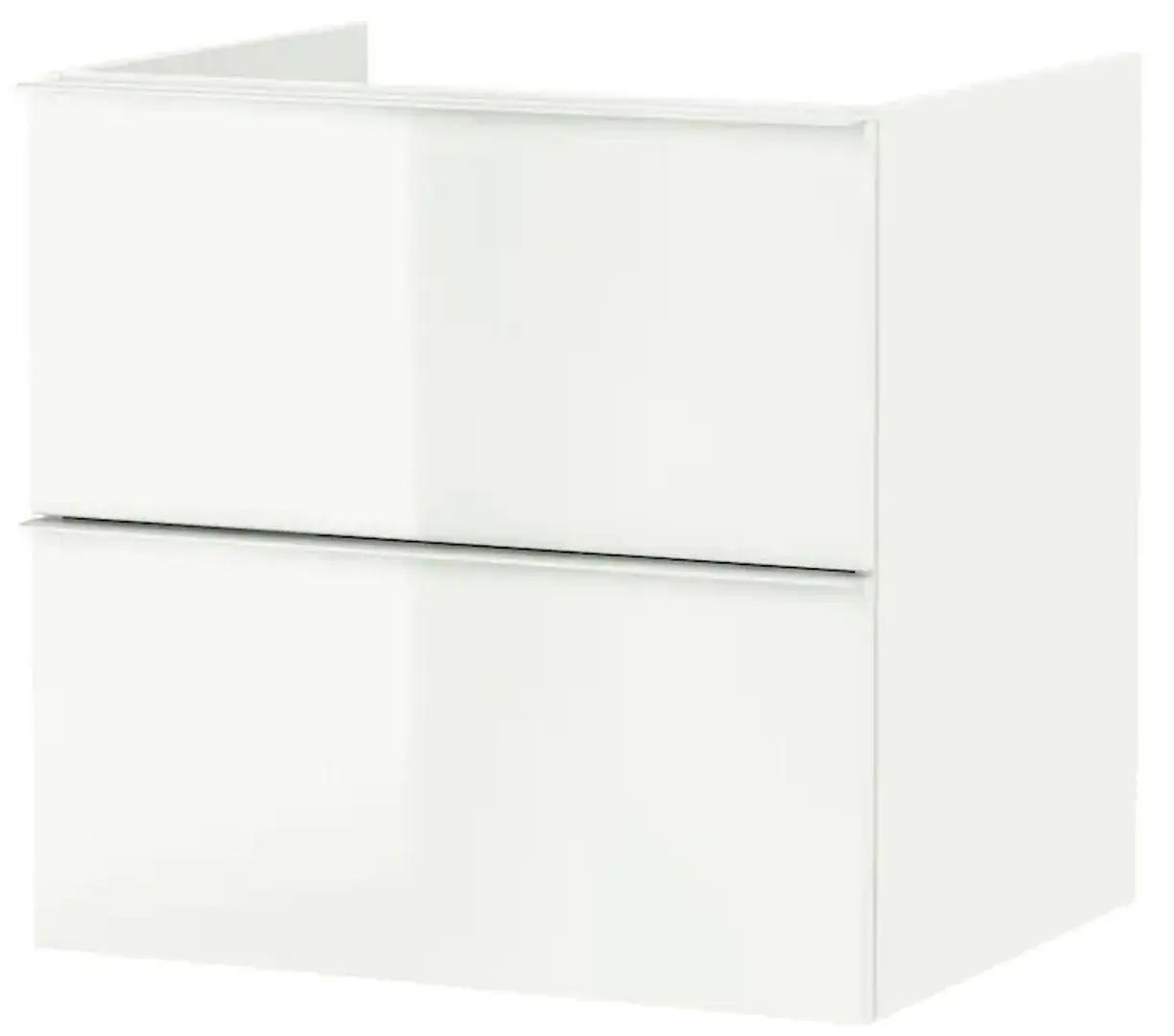 Набор тумбы с раковиной Ikea Godmorgon/Tolken/Horvik раковина 45x45/смеситель 62x49x72 (Белый Глянцевый/Под Мрамор) - 10