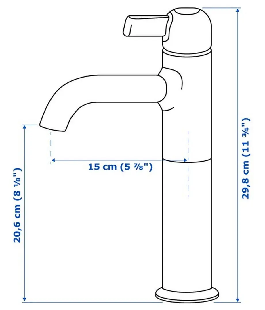 Набор тумбы с раковиной Ikea Godmorgon/Tolken/Kattevik раковина 40cm/смеситель 62x49x75 (Касжон Белый/Под Мрамор) - 6