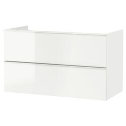 Набор тумбы с раковиной Ikea Godmorgon/Tolken/Tornviken раковина 45/смеситель 102x49x74 (Lucios Alb/Aspect Marmură) Thumb