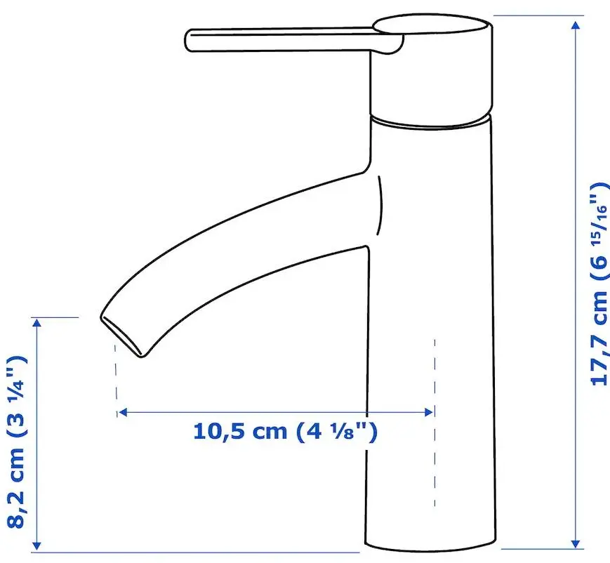 Набор тумбы с раковиной Ikea Godmorgon/Tolken/Tornviken раковина 45cm/смеситель 102x49x74 (Белый) - 7