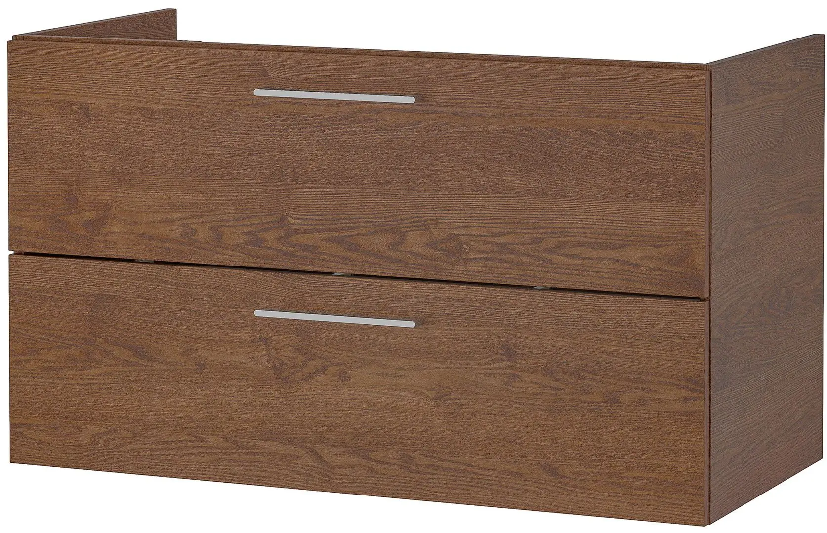 Набор тумбы с раковиной Ikea Godmorgon/Tolken/Tornviken раковина 45cm/смеситель 102x49x74 (Под Коричневый Мореный Ясень/Антрацит) - 2