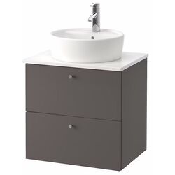 Набор тумбы с раковиной Ikea Godmorgon/Tolken/Tornviken раковина 45cm/смеситель 62x49x74 (Гиллбурен Темно-серый/Под Мрамор)
