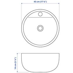 Набор тумбы с раковиной Ikea Godmorgon/Tolken/Tornviken раковина 45cm/смеситель 62x49x74 (Глянцевый Белый/Белый) Thumb