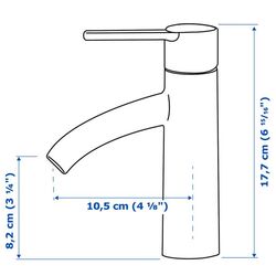 Набор тумбы с раковиной Ikea Godmorgon/Tolken/Tornviken раковина 45cm/смеситель 62x49x74 (Под Коричневый Мореный Ясень/Антрацит) Thumb