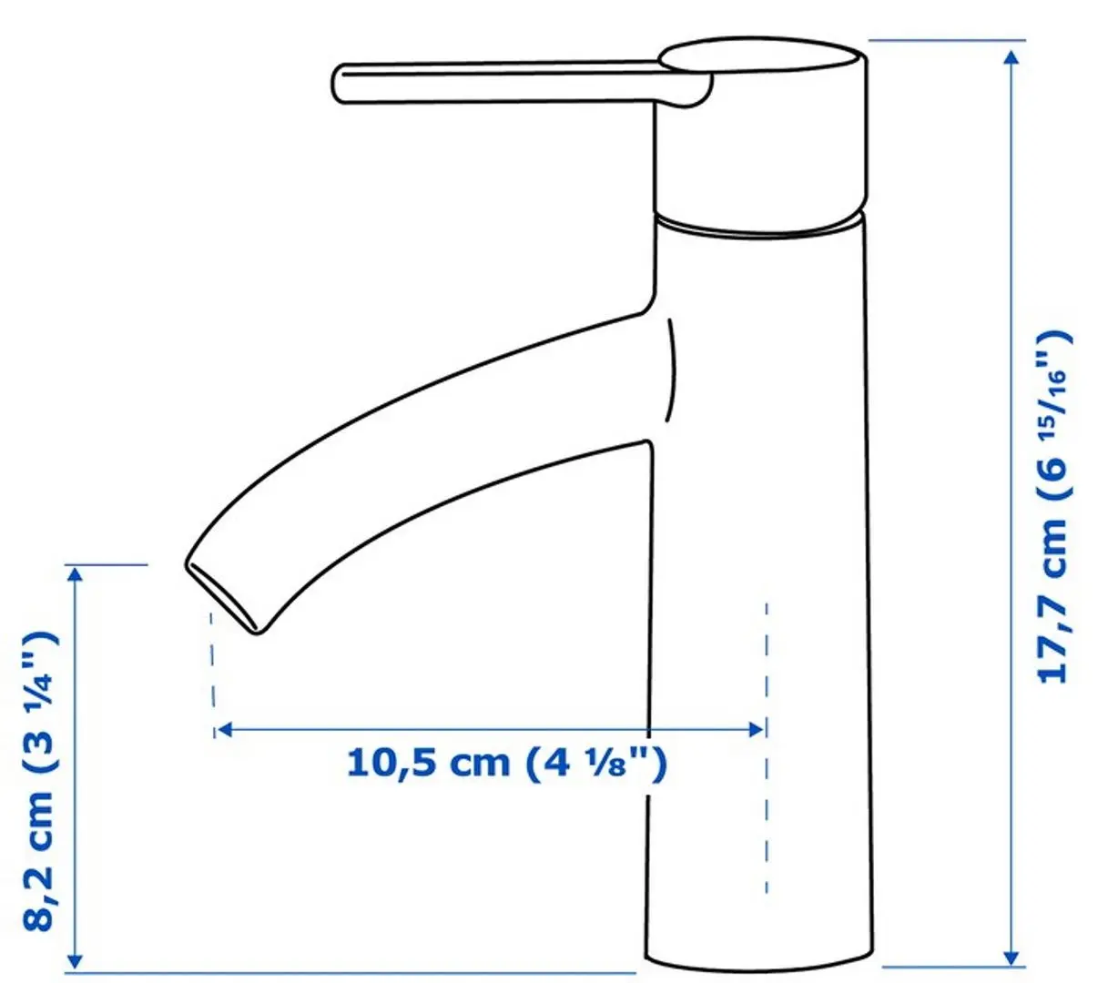 Набор тумбы с раковиной Ikea Godmorgon/Tolken/Tornviken раковина 45cm/смеситель 82x49x45 (Гилбурен Темно-серый/Под Мрамор) - 6