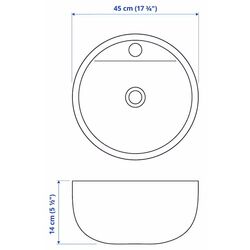 Набор тумбы с раковиной Ikea Godmorgon/Tolken/Tornviken раковина 45cm/смеситель 82x49x74 (Кащен Серый/Имитация Мрамора) Thumb