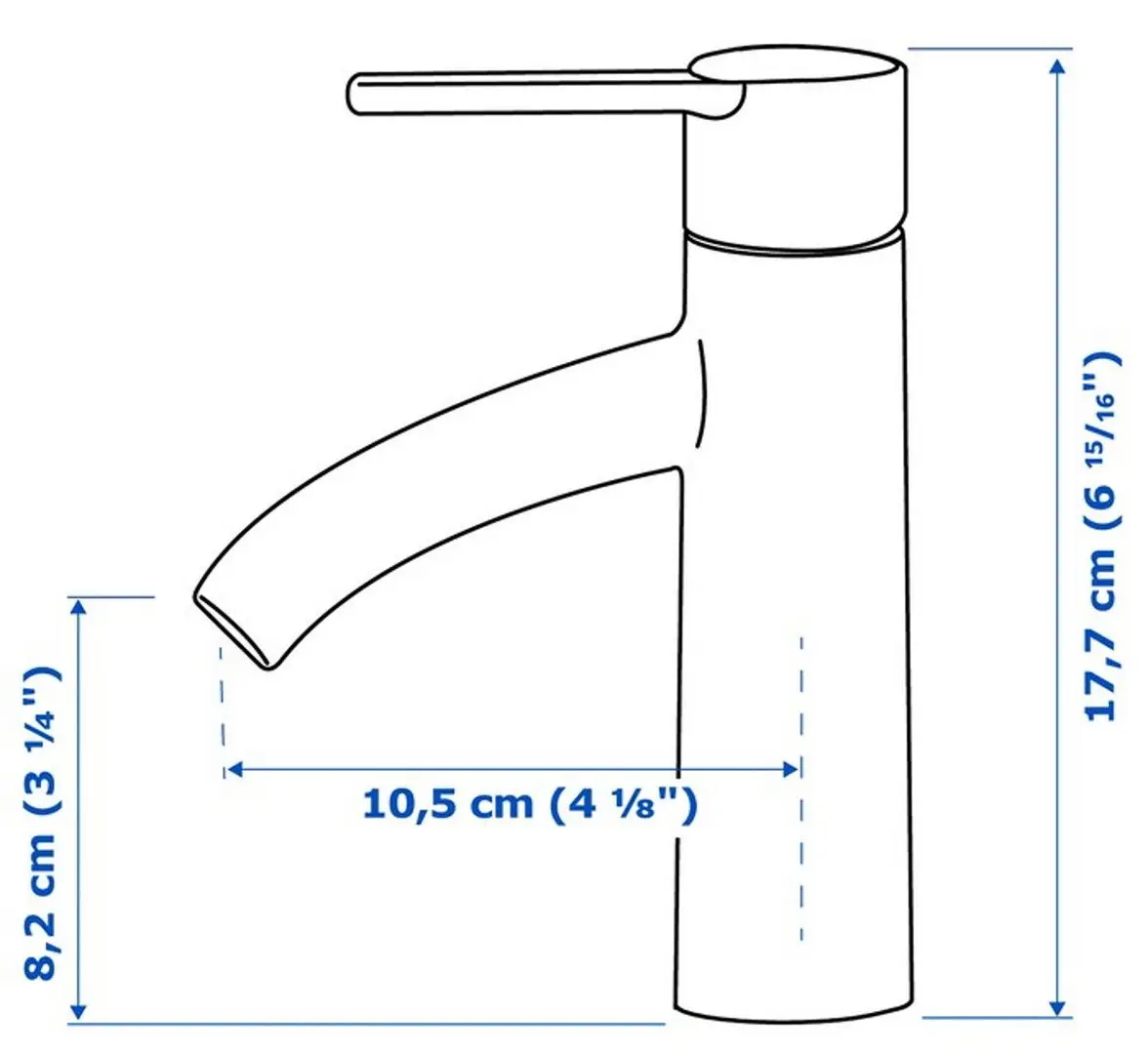 Набор тумбы с раковиной Ikea Godmorgon/Tolken/Tornviken раковина 45cm/смеситель 82x49x74 (Под Коричневый Мореный Ясень/Под Мрамор) - 6