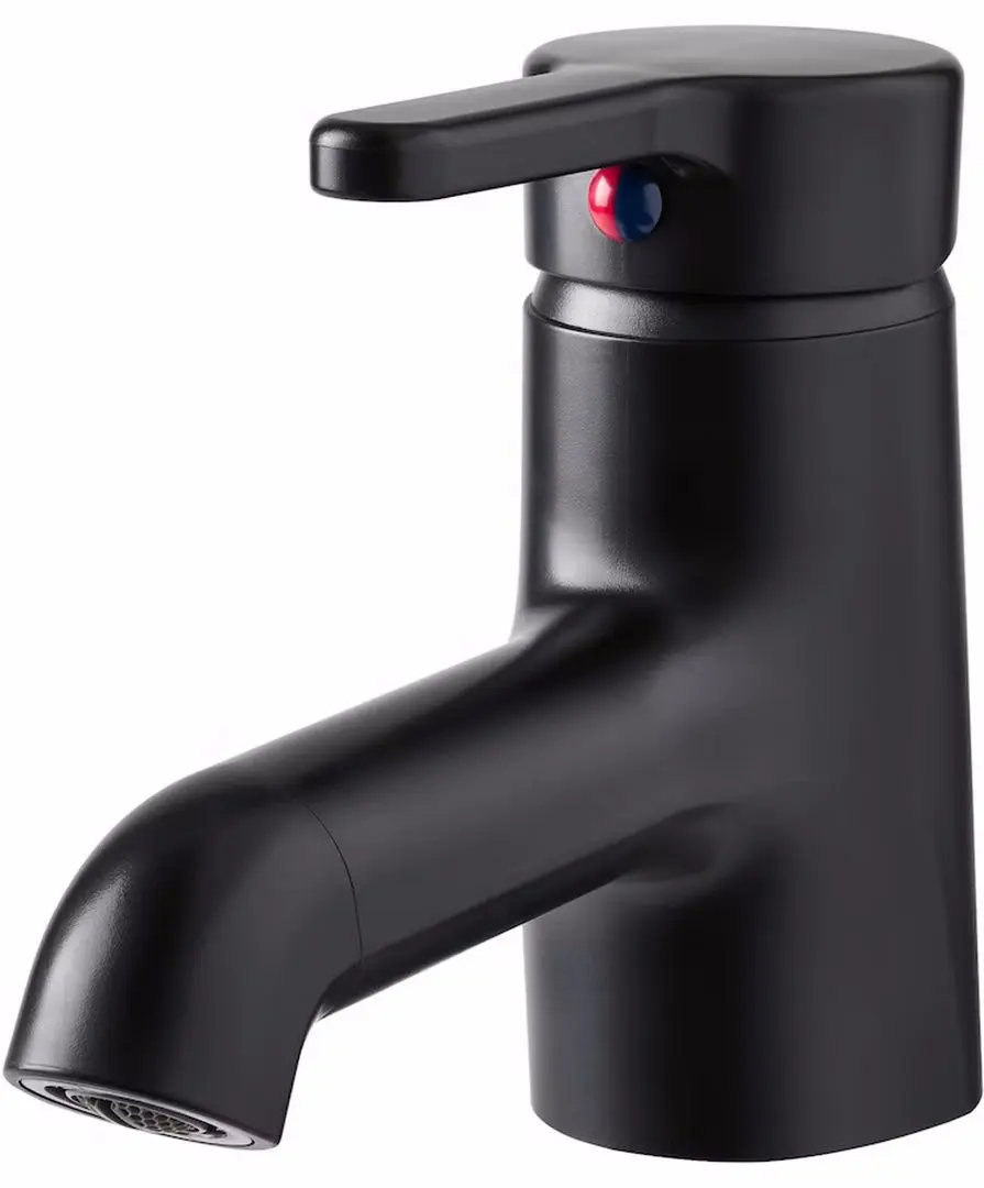 Набор тумбы с умывальником Ikea Lilltjarn/Skatsjon 2 дверце/смеситель Saljen 45x35 (Белый) - 4