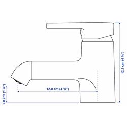 Набор тумбы с умывальником Ikea Lilltjarn/Skatsjon 2 дверце/смеситель Saljen 45x35 (Белый) Thumb