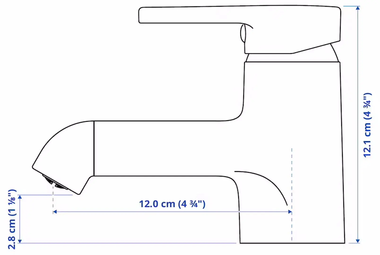 Набор тумбы с умывальником Ikea Lilltjarn/Skatsjon 2 дверце/смеситель Saljen 45x35 (Белый) - 8