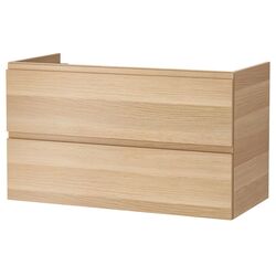 Шкаф под умывальник Ikea Godmorgon 2 ящика 100x47x58 (Под Беленый Дуб)