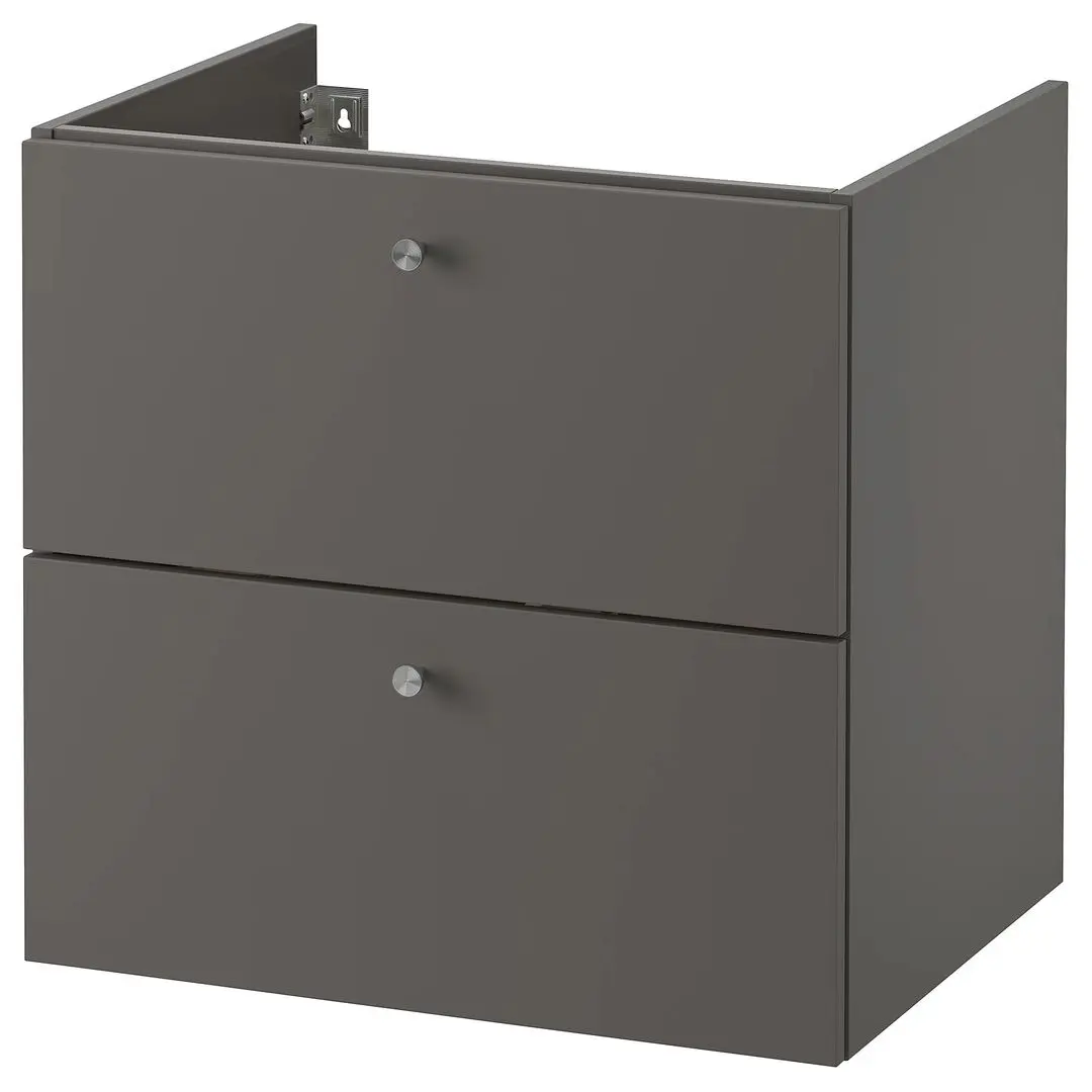 Шкаф под умывальник Ikea Godmorgon 2 ящика 60x47x58 (Гилльбурен Темно-серый)