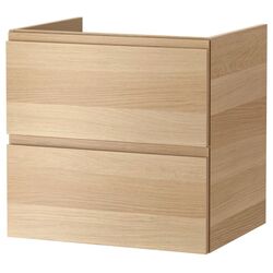 Шкаф под умывальник Ikea Godmorgon 2 ящика 60x47x58 (Под Беленый Дуб)