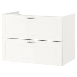 Шкаф под умывальник Ikea Godmorgon 2 ящика 80x47x58 (Касжон/Белый)