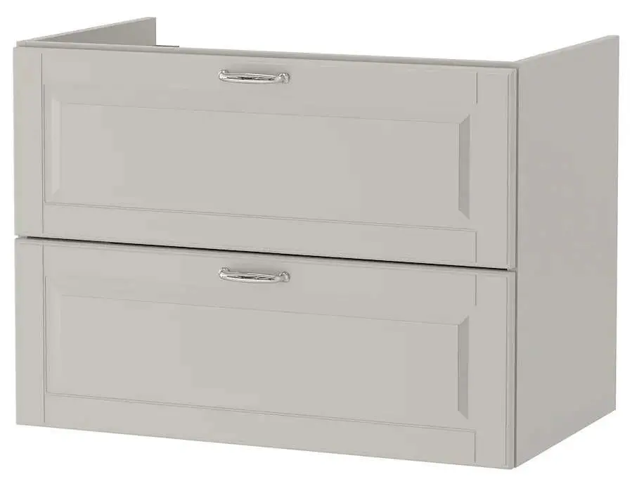 Шкаф под умывальник Ikea Godmorgon 2 ящика 80x47x58 (Касжон Серый)