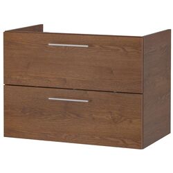 Шкаф под умывальник Ikea Godmorgon 2 ящика 80x47x58 (Под Коричневый Мореный Ясень)