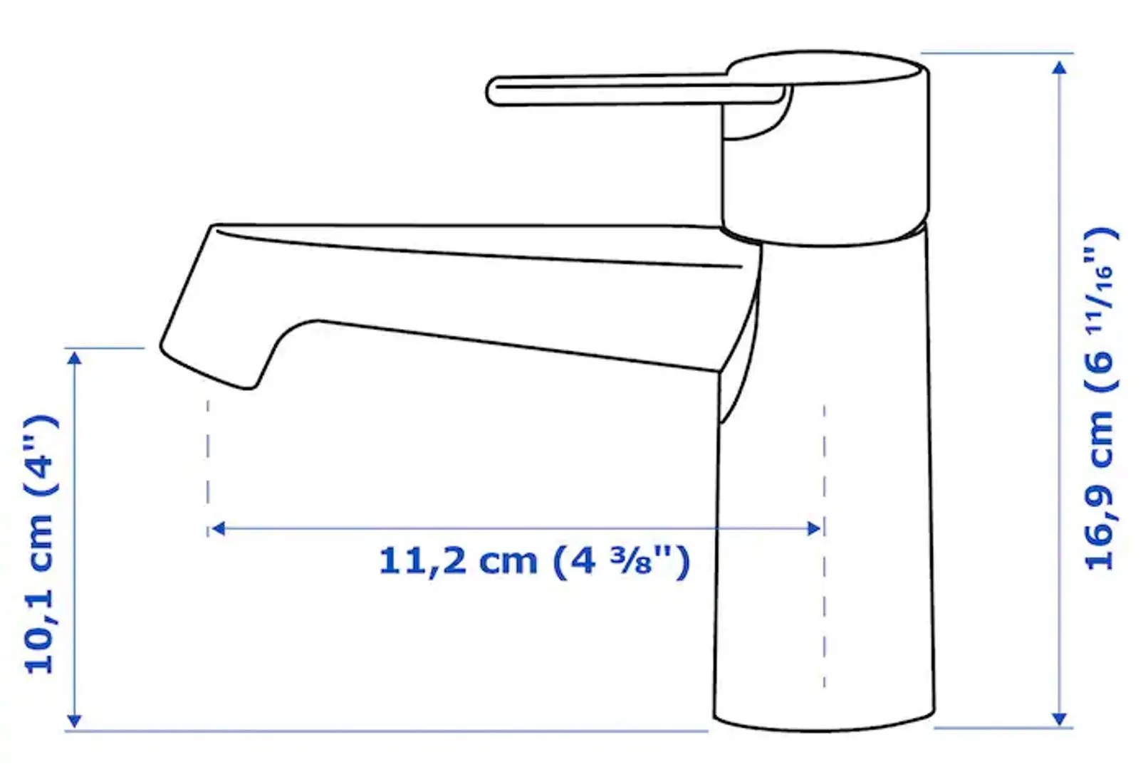 Шкаф под умывальник Ikea Godmorgon/Braviken 2 ящика/смеситель Brogrund 100x48x68 (Белый) - 6