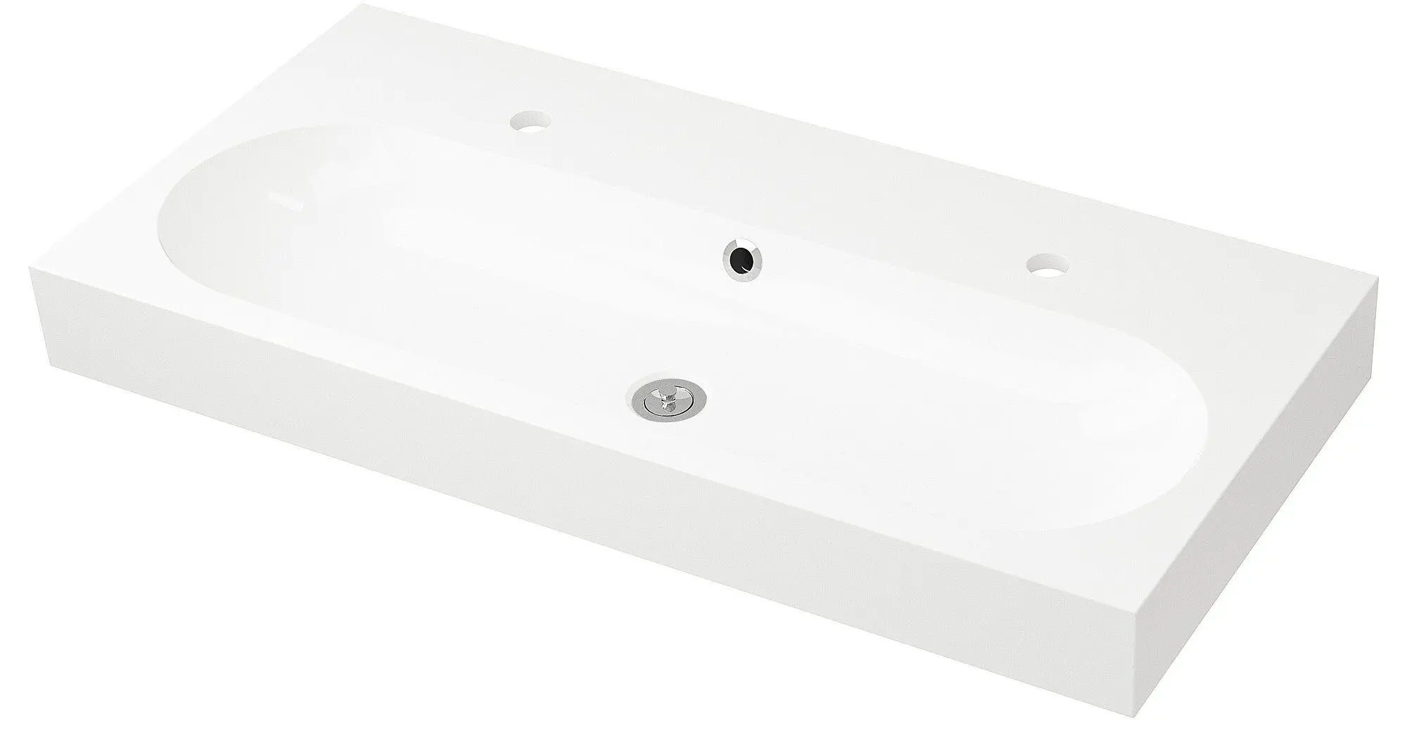 Шкаф под умывальник Ikea Godmorgon/Braviken 2 ящика/смеситель Brogrund 100x48x68 (Темно-серый) - 4