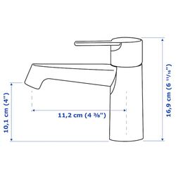Шкаф под умывальник Ikea Godmorgon/Braviken 2 ящика/смеситель Brogrund 100x48x68 (Темно-серый) Thumb
