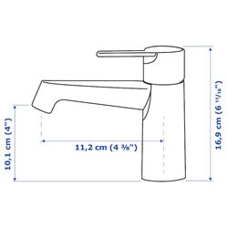 Шкаф под умывальник Ikea Godmorgon/Braviken 2 ящика/смеситель Brogrund 61x49x68 (Белый) Thumb