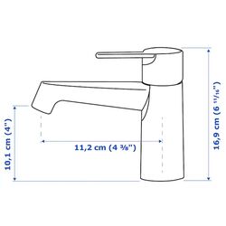 Шкаф под умывальник Ikea Godmorgon/Braviken 2 ящика/смеситель Brogrund 61x49x68 (Темно-серый) Thumb
