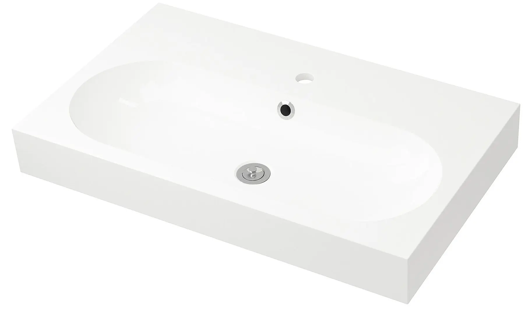 Шкаф под умывальник Ikea Godmorgon/Braviken 2 ящика/смеситель Brogrund 80x48x68 (Под Беленый Дуб) - 3