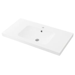 Шкаф под умывальник Ikea Godmorgon/Odensvik 2 ящика/1чаша/смеситель Hamnskär 103x49x64 (Касжон/Белый) Thumb